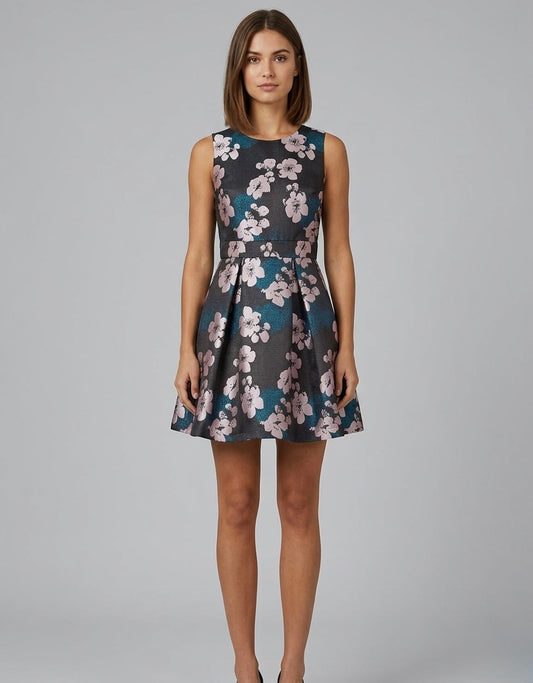 Women's Floral Jacquard Dress
