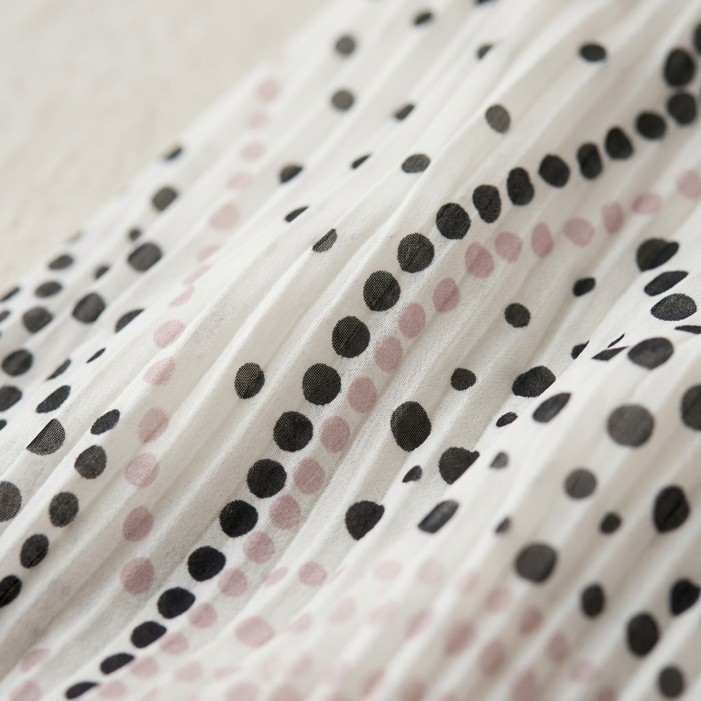 Bluse Plissé a Pois Donna