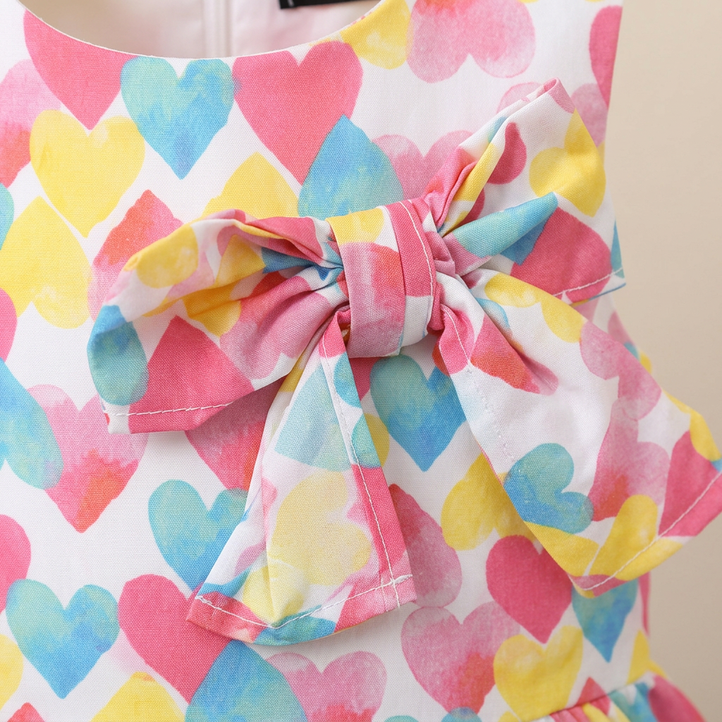 Multi-colored Hearts Dress for Infants