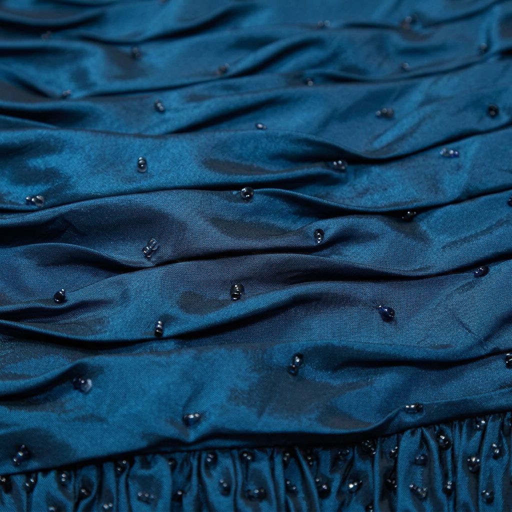 Abito Elegante Perlato Blu
